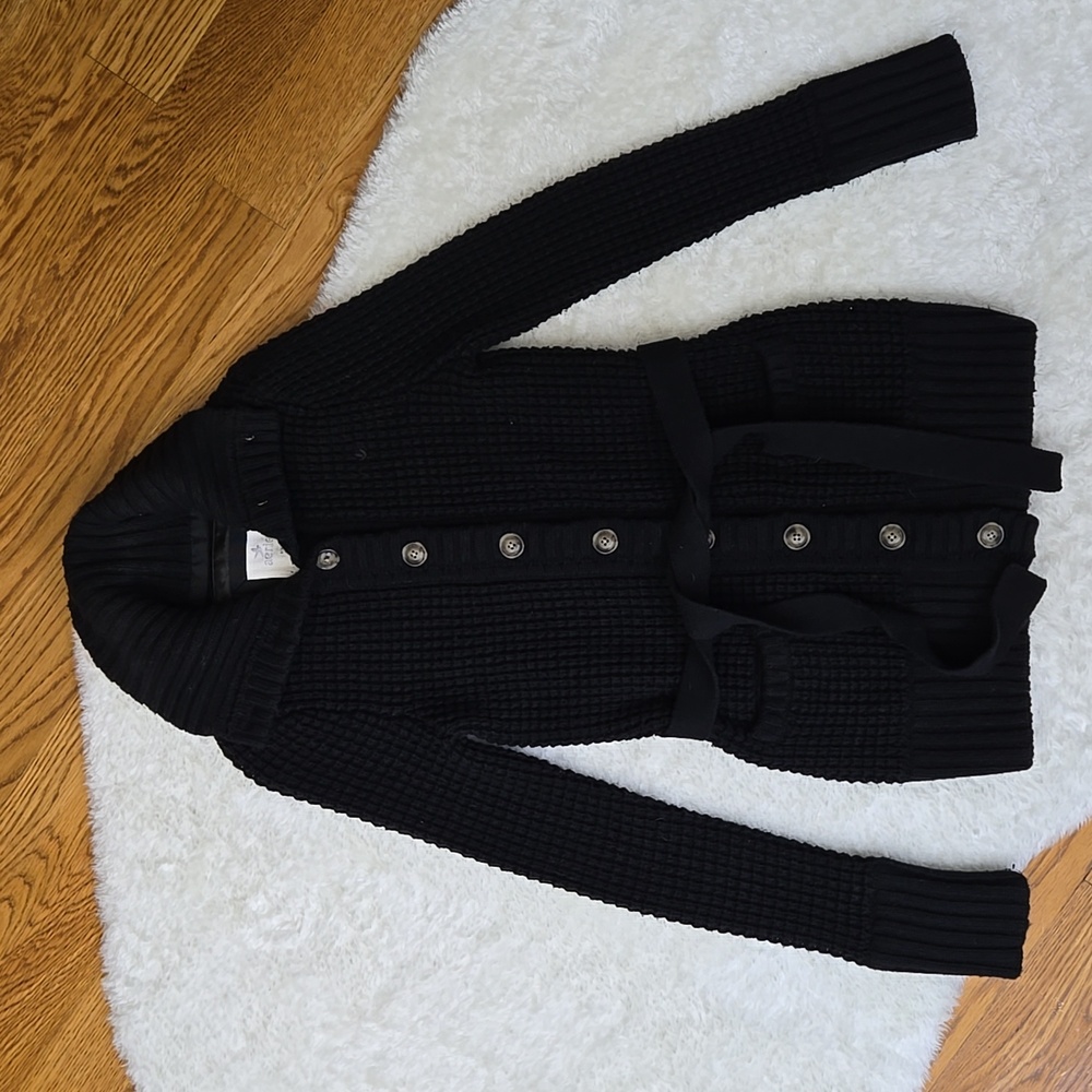 Aerie Black Knit Button Down Sweater, Womens Small, Great Condition